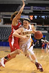 Sari Noga is a three-time member of the Academic All-Big Ten team.