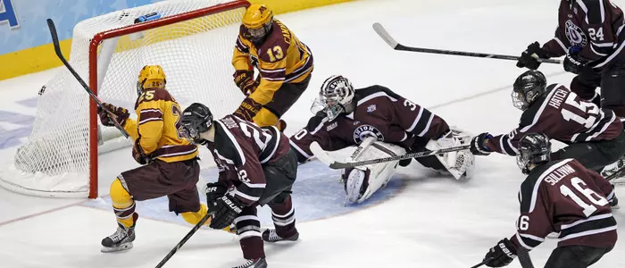 Justin Kloos gave Minnesota an early 1-0 lead.