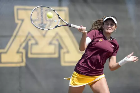 Julia Courter and Natallia Pintusava won in doubles against OSU.