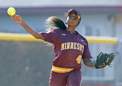 Tyler Walker scored both of the Gophers' runs in the first game of the day.