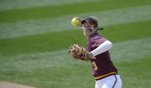 Erica Meyer went 2-for-3 and scored twice for the Gophers.