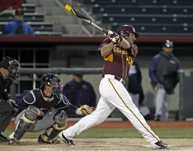 Olinger had three hits on Saturday, including an RBI double.
