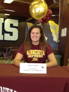 Beal at her high school announcement. She will begin her Gopher career in August.