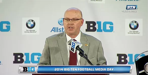 Jerry Kill at 2014 Media Days in Chicago