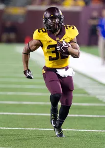 Gopher redshirt freshman Berkley Edwards scored two touchdowns in his Minnesota debut.