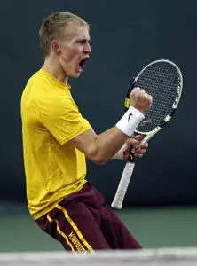 Senior Eric Frueh is now 2-1 in singles.