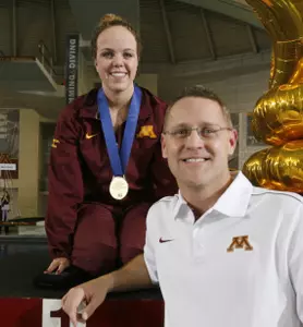 Head coach Kelly Kremer with Kierra Smith