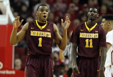 Andre Hollins registered a double-double versus Nebraska.