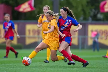 Sophomore Maddie Gaffney netted the Gophers last goal off a corner kick three minutes into play