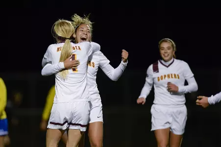 Redshirt senior Taylor Stainbrook tallied two goals and an assist in Minnesota's 5-0 victory over SDSU last Friday