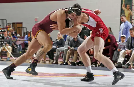 Brandon Krone earned his first career dual meet victory on Friday night in a 7-2 decision to open the meet.