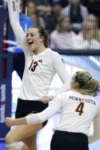 Molly Lohman had 6 blocks on the match.