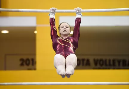 Mable tallies an all-around score of 39.675 to break the school record on Saturday evening.