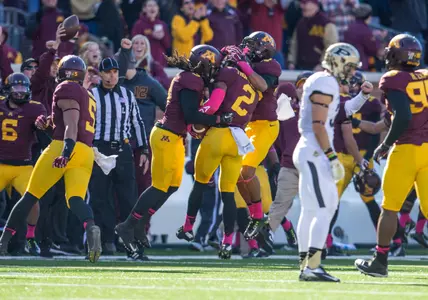 Cedric Thompson (No. 2) is working on earning his degree, while preparing for Minnesota's upcoming pro day.