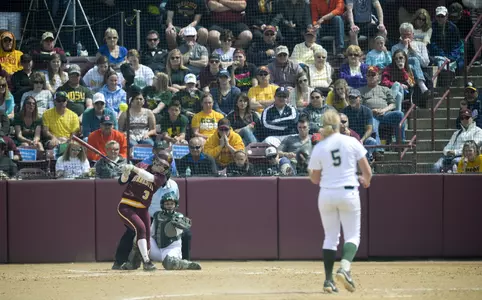 Erica Meyer was 3-for-5 with a 1.600 slugging percentage in Saturday's games.