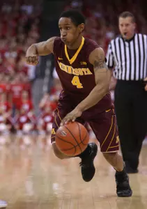 The Gophers hit the road for the final time in the 2014-15 regular season Thursday night.