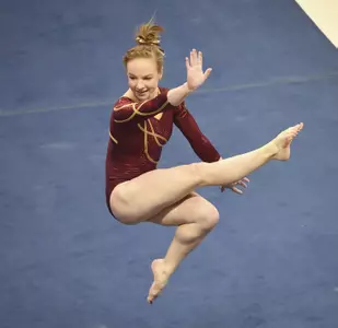 Junior Lindsay Mable earns her sixth consecutive all-around crown and three event titles in Gophers' loss to Illini.