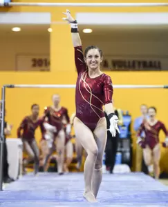 Senior Jenny Covers led the Gophers with two season-high scores on vault and uneven bars (9.925).