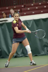 Julia Courter won a set at No. 6 singles, but fell in a super tiebreaker.