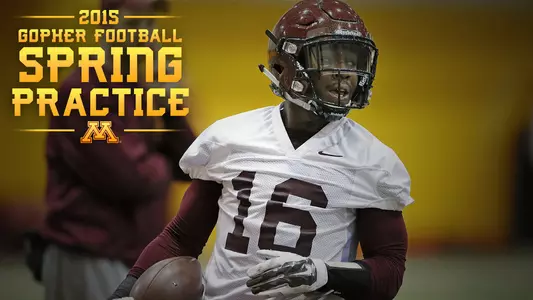 Gopher freshman Jeff Jones participated in his first practice as a Golden Gopher on Tuesday