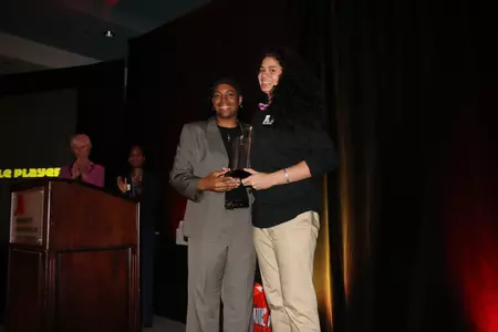 Amanda Zahui B. was given the team MVP award at the Gophers' annual banquet.