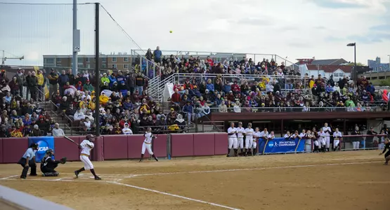 Tyler Walker is tied with Paige Palkovich for the team's lead in Big Ten batting average.