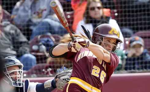 Kaitlyn Richardson helped lead the Gophers to a 10-inning win over NDSU last season.