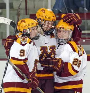 Captains Lee Stecklein and Hannah Brandt