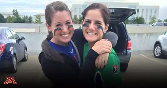 Kaitlyn Richardson and Sara Moulton after game in Chicago