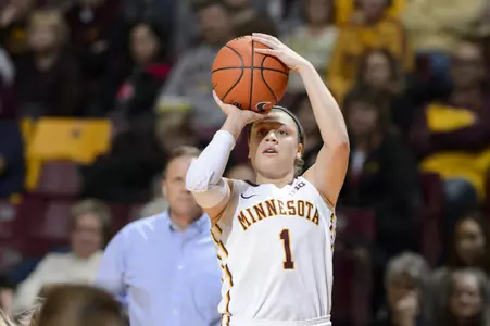 Banham is 107 points away from setting Minnesota's career scoring record.
