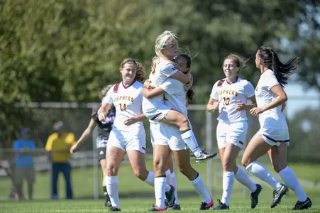 Sophomore Megan Koenig tallied two goals and one assist in the 9-1 victory over the Omaha Mavericks