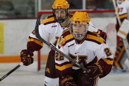 Captains Lee Stecklein and Hannah Brandt