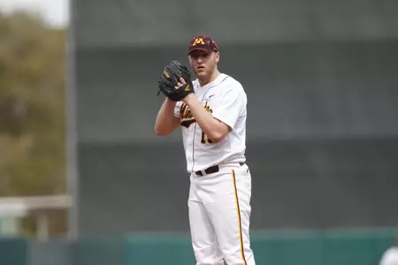 Tyler Hanson has 16 career strikeouts on the mound for the Gophers.