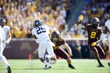 Cody Poock and the Gopher defense did not allow a point against Kent State.