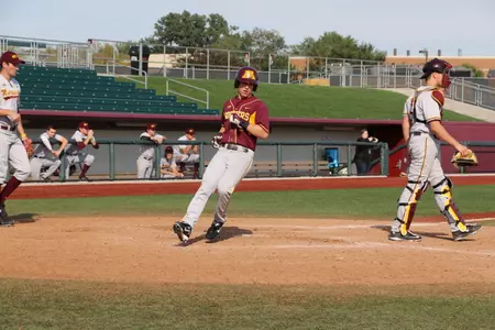 Ben Mezzenga went 3-for-5 in his first fall action for the Maroon squad.