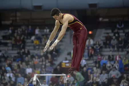 Junior Zach Liebler won the overall floor title with a 15.650