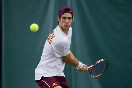 Ruben Weber won the only singles match for the Gophers.