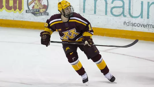 6 Oct 18: The University of Minnesota Golden Gophers play against the University of Minnesota Duluth Bulldogs in a non-conference matchup at AMSOIL Arena in Duluth, MN.