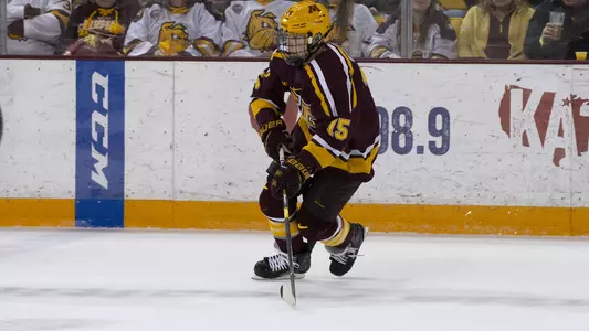 6 Oct 18: The University of Minnesota Golden Gophers play against the University of Minnesota Duluth Bulldogs in a non-conference matchup at AMSOIL Arena in Duluth, MN.