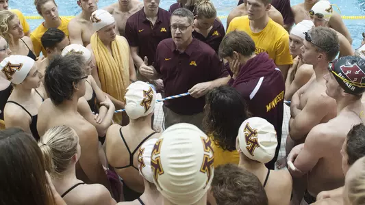 Minnesota men's swimming during the University of Minnesota Quad Duals November 3-4, 2017 at the Aquatic Center in Minneapolis, MN. (Photo/Craig Lassig)