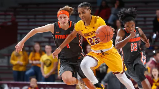 Tiana Mangakahia (4), Kenisha Bell (23)NCAA Women's Basketball: Syracuse at Minnesota