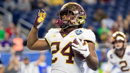 Minnesota Gophers running back Mohamed Ibrahim (24)