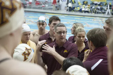 Minnesota men's swimming during the University of Minnesota Quad Duals November 3-4, 2017 at the Aquatic Center in Minneapolis, MN. (Photo/Craig Lassig)
