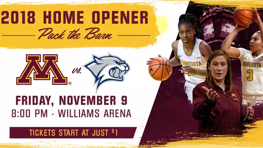 WBB Home Opener Graphic