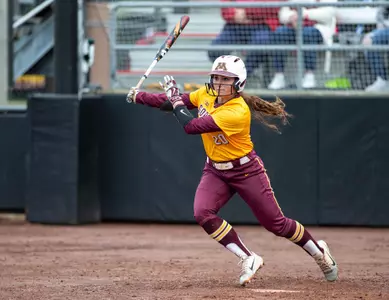The Wisconsin Badgers host the 21st Big Ten Softball Tournament at Goodman Diamond in Madison, Wisconsin May 10-12, 2018.Game 9 Indiana v Minnesota