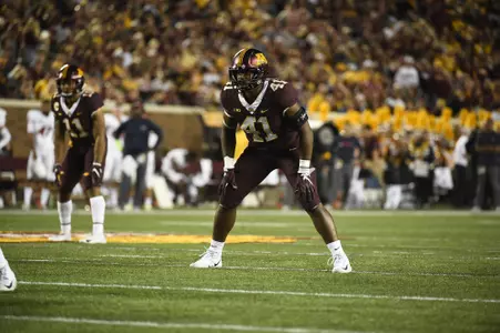 Gopher football vs Fresno State at TCF Bank Stadium, Sept. 4, 2018. (Photo/Craig Lassig)