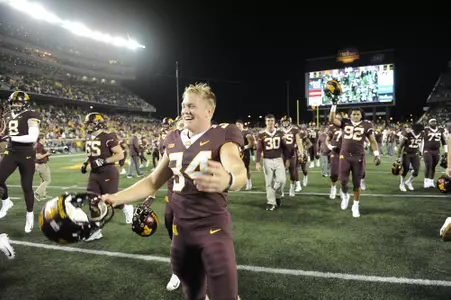 Gopher football vs Fresno State at TCF Bank Stadium, Sept. 4, 2018. (Photo/Craig Lassig)