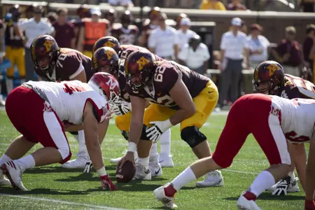 15 Sep 18: The University of Minnesota Golden Gophers host the Miami (Ohio) University Redhawks in a non-conference matchup at TCF Bank Stadium in Minneapolis, MN.