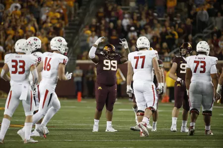 O.J. Smith (99)
NCAA Football: Fresno State v Minnesota
©2018 Bruce Kluckhohn
#612-929-6010
bruce@brucekphoto.com