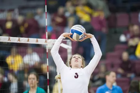2017 - University of Minnesota Gopher Volleyball hosts Maryland
-- Copyright Christopher Mitchell / SportShotPhoto.com
